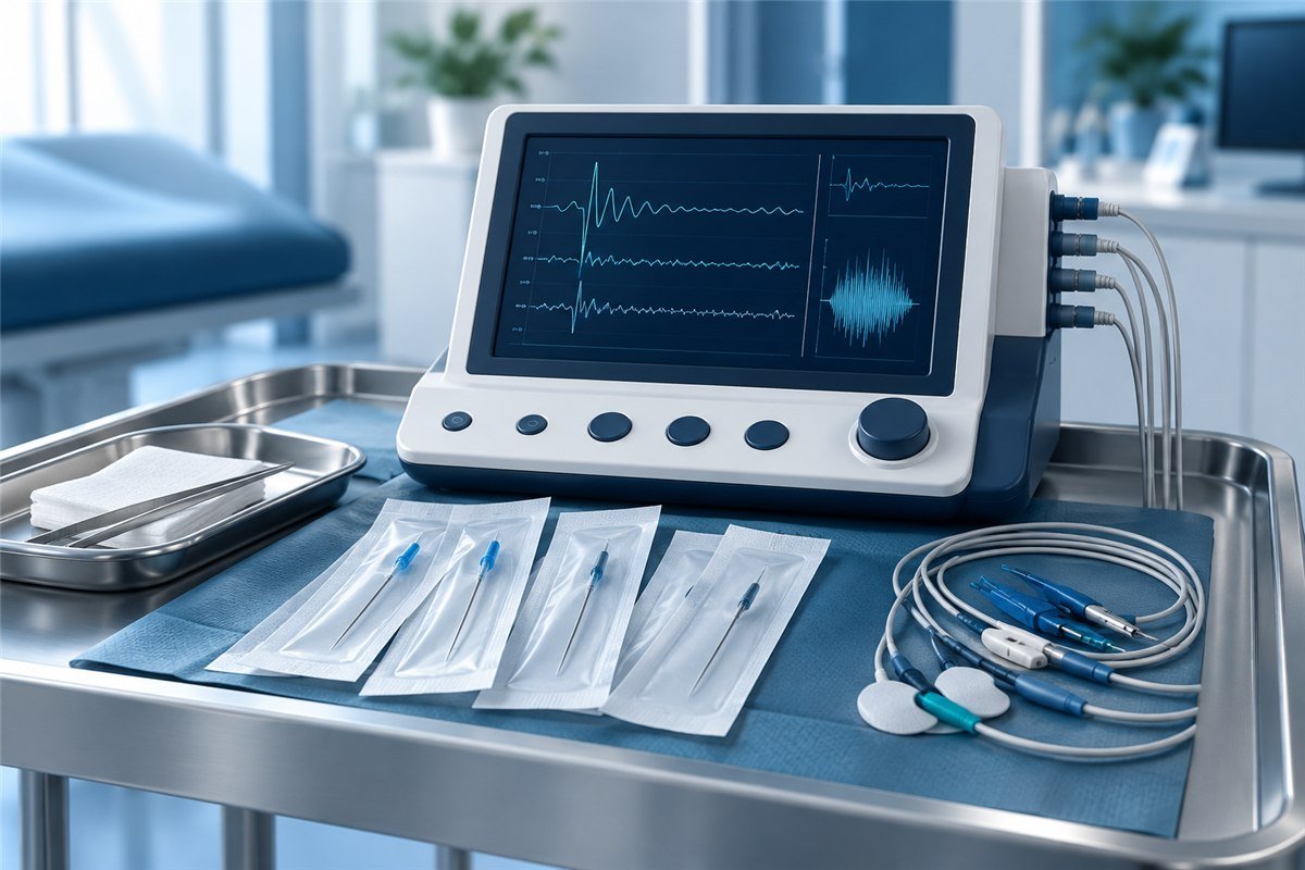 Neurodiagnostic equipment illustration